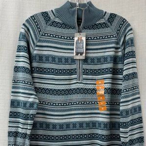 Eddie Bauer Fair Isle 1/2-zip -NWT-Medium